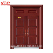 Стальная входная Двойная дверь безопасности Анти-кражи китайской культурной конструкции оцинкованный лист
